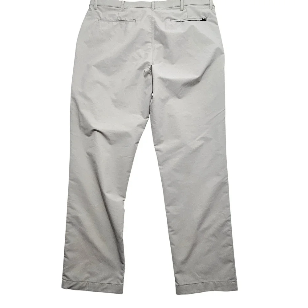 Banana Republic Core Temp Mens Pants 38x30 Light Gray Performance Chino Slim Fit